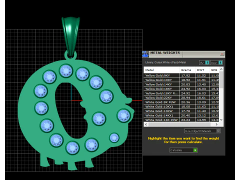 Elephant gold pendant 3D Print Model