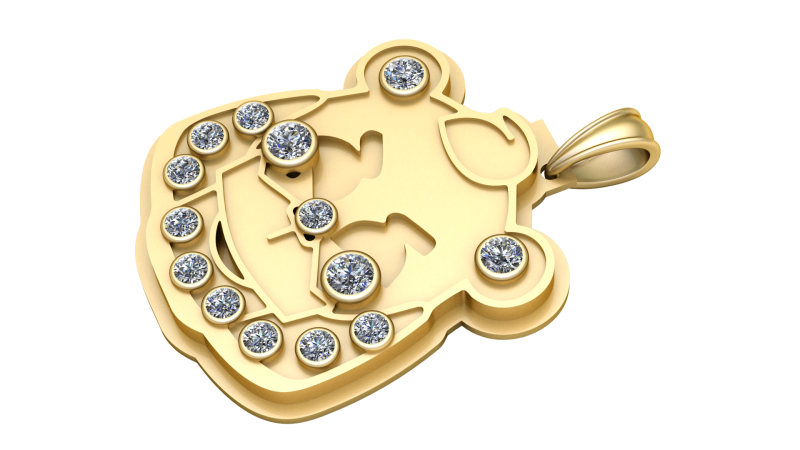 Bear face pendant Modèles 3D en vedette .c4d .max .obj .3ds .fbx .stl .blend