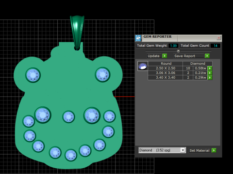 Bear face pendant Modèles 3D en vedette