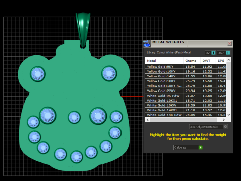 Bear face pendant Modèles 3D en vedette