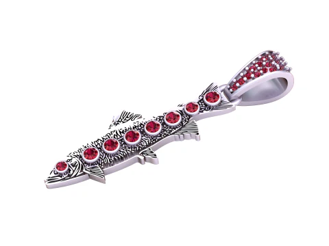 Złota zawieszka w kształcie rybki Model do druku 3D