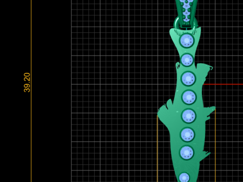 Fish gold pendant Modello di stampa 3D