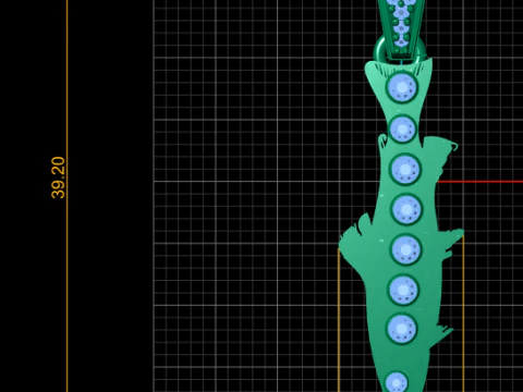 Złota zawieszka w kształcie rybki Model do druku 3D