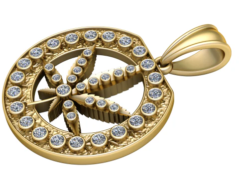 Radyal yaprak kolye 3D Baskı Modeli