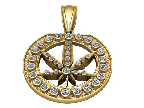 Radial leaf pendant 3D Print Model