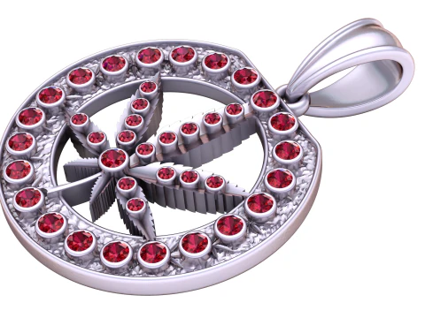 Radial leaf pendant 3D Print Model