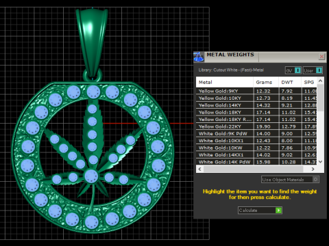Radial leaf pendant 3D 打印模型