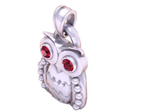 Owl gold pendant 3D प्रिंट मॉडल