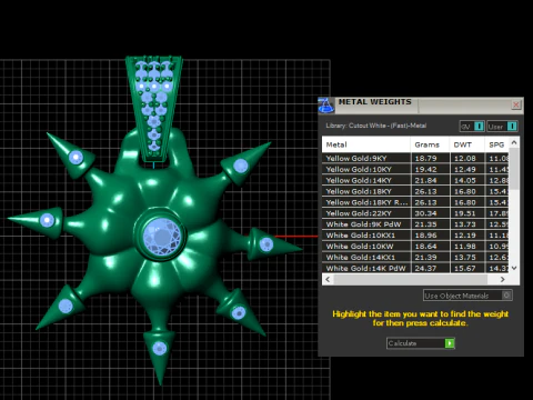 Spiked gold pendant 3D Print Model