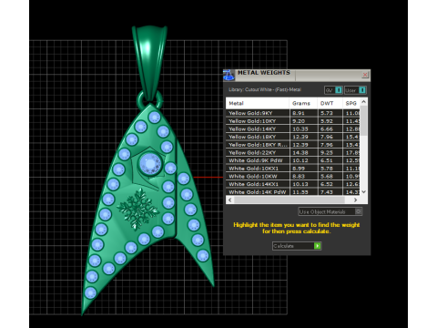 Arrowhead pendant 3D प्रिंट मॉडल