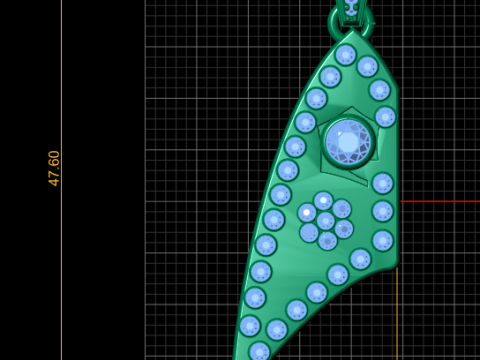 Geometric gold pendant 3Dプリントモデル