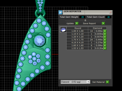Geometric gold pendant 3Dプリントモデル