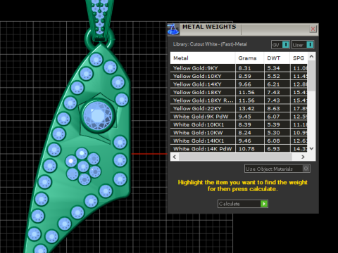 Geometric gold pendant 3Dプリントモデル