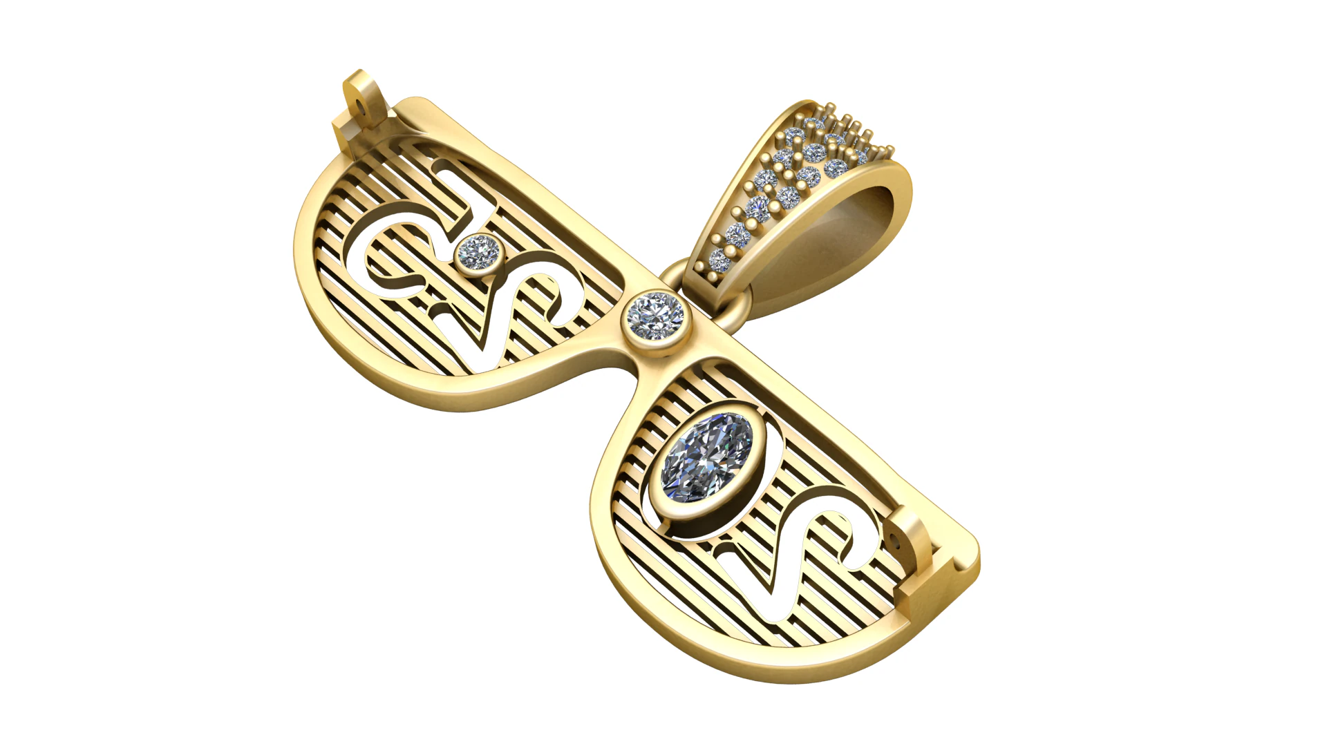 2025 gold pendant 3D Print Model .c4d .max .obj .3ds .fbx .stl .blend