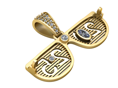 2025 gold pendant 3Dプリントモデル