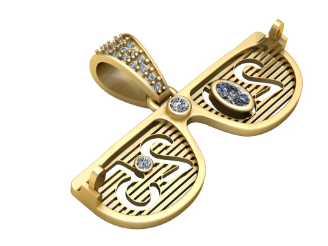 2025 gold pendant 3D Print Model