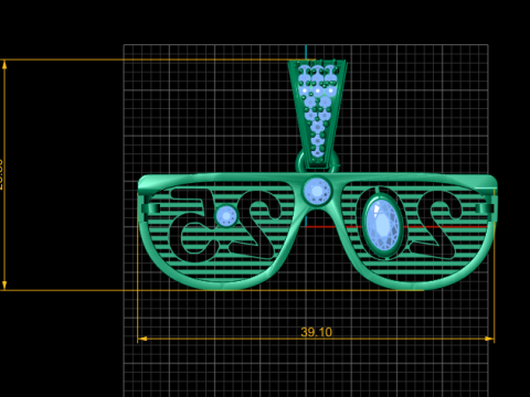 2025 gold pendant 3Dプリントモデル