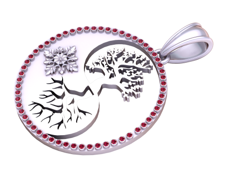 Yin Yang Pendant Model Cetak 3D
