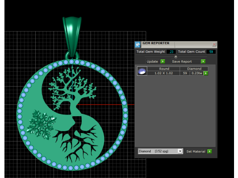 Yin Yang Pendant Model Cetak 3D