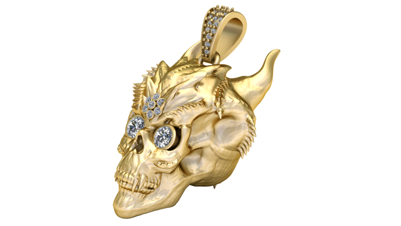 Skull pendant Modello di stampa 3D .c4d .max .obj .3ds .fbx .stl .blend