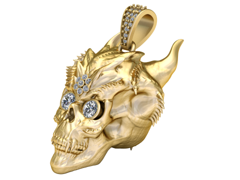 Skull pendant 3D Print Model