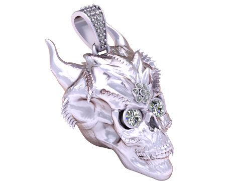 Skull pendant Modello di stampa 3D