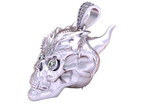 Skull pendant Modello di stampa 3D