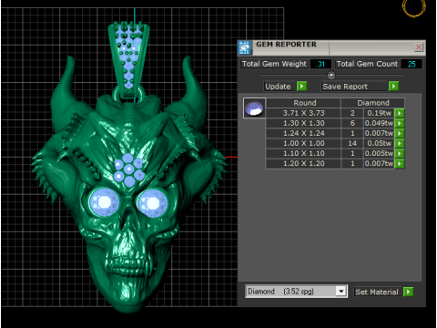 Skull pendant Modello di stampa 3D