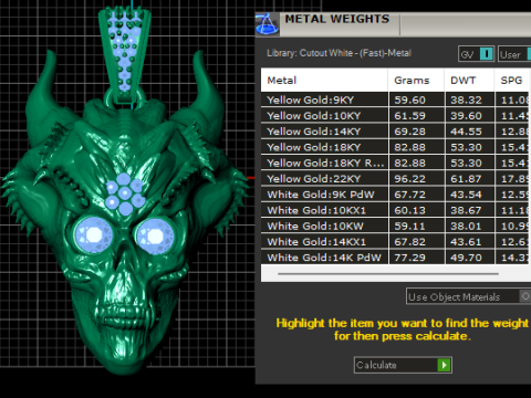 Skull pendant Modello di stampa 3D