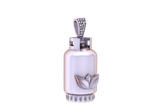 Cylinder gold pendant 3D Print Model