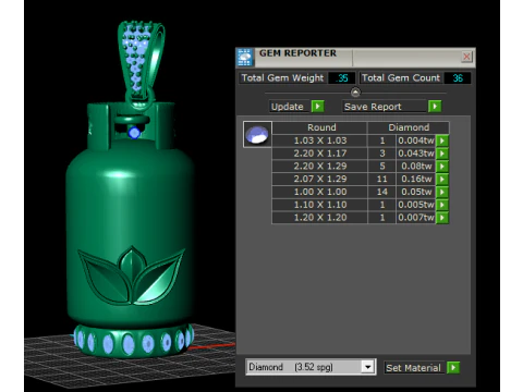 Cylinder gold pendant 3D Print Model