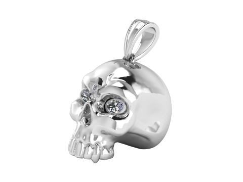 Gold skull pendant 3D Druckmodell