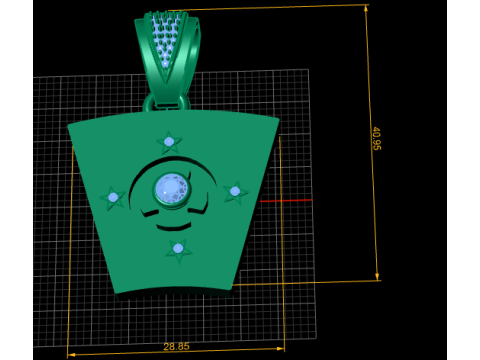 Triangle gold pendant 3D printmodel