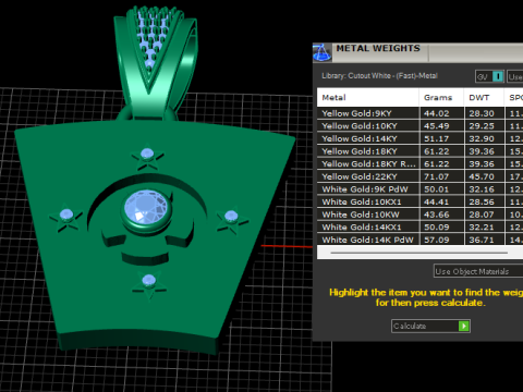 Triangle gold pendant 3D printmodel
