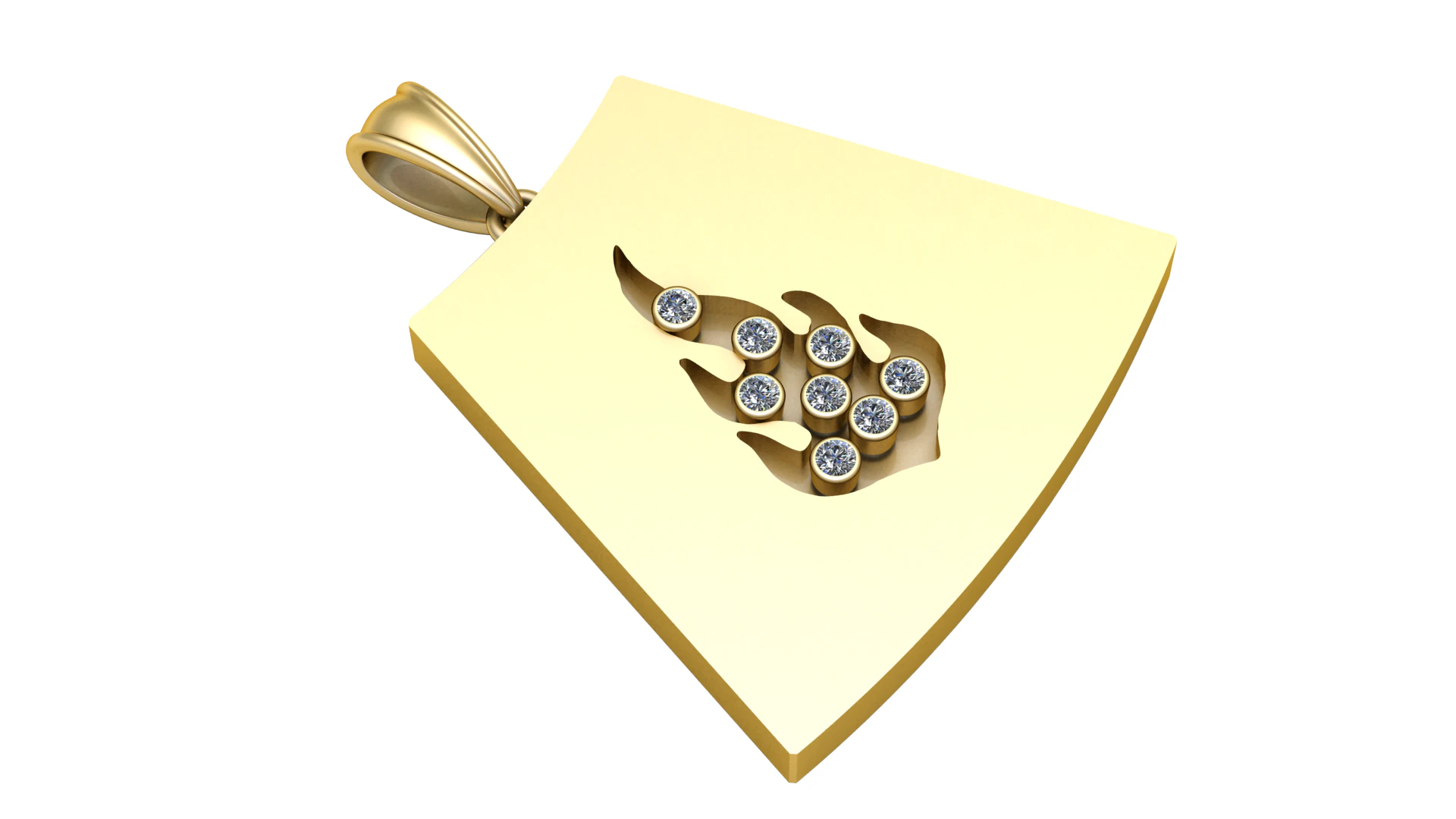 Flame pendant 3D Print Model .c4d .max .obj .3ds .fbx .stl .blend 