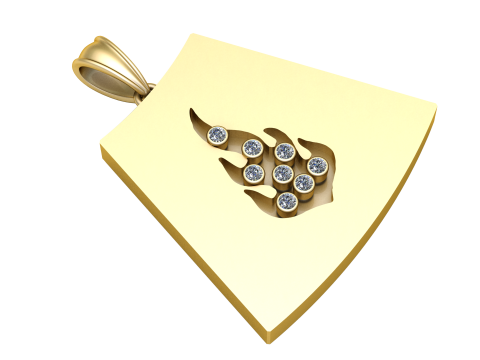 Flame pendant 3D-printmodel