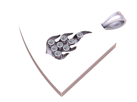 Flame pendant 3D Print Model
