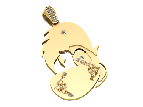 Fish pendant 3D 打印模型