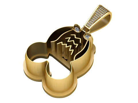 Pingente de ursinho de pel&uacute;cia Modelo de Impressão 3D