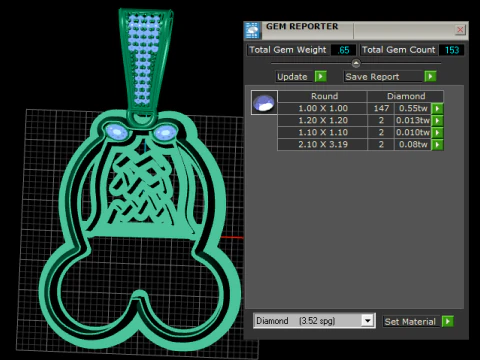 Teddy bear pendant 3D Print Model