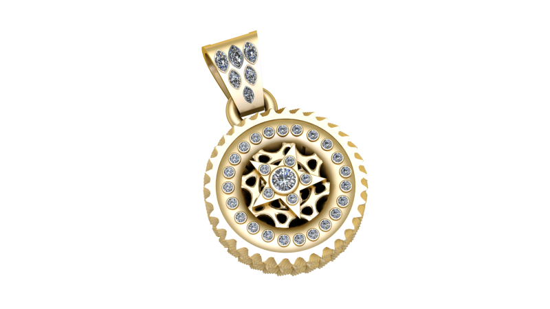 Gear pendant Model Cetak 3D .c4d .max .obj .3ds .fbx .stl .blend