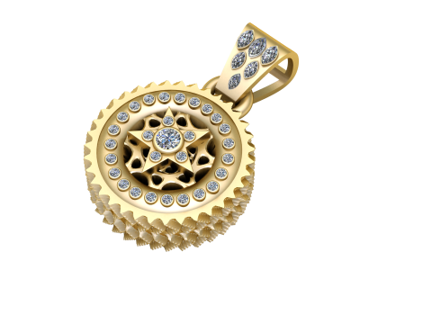 Gear pendant Model Cetak 3D