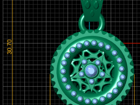 Gear pendant Model Cetak 3D