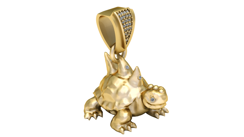 TURTLE PENDANT 3D PRINTABLE MODEL 3D Baskı Modeli .c4d .max .obj .3ds .fbx .stl .blend 