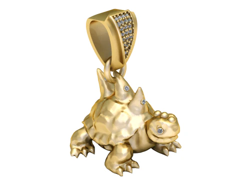 PINGENTE DE TARTARUGA 3D IMPRIM&Iacute;VEL MODELO Modelo de Impressão 3D