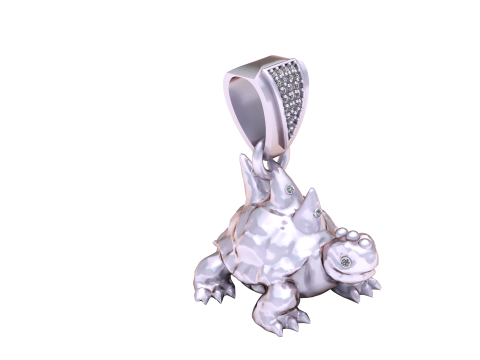 TURTLE PENDANT 3D PRINTABLE MODEL 3D Baskı Modeli