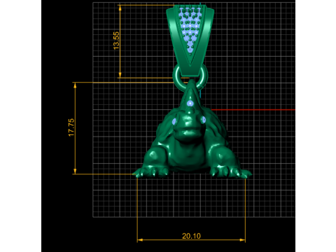 TURTLE PENDANT 3D PRINTABLE MODEL 3D Baskı Modeli