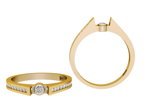 Gold ring set Modelo de Impressão 3D