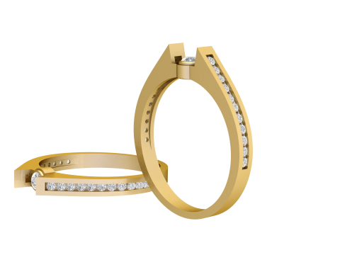 Gold ring set 3D Druckmodell