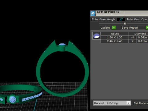 Gold ring set 3D Druckmodell